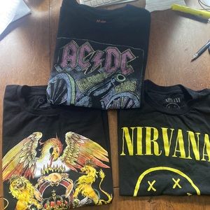 Rock band tshirts bundle of 3